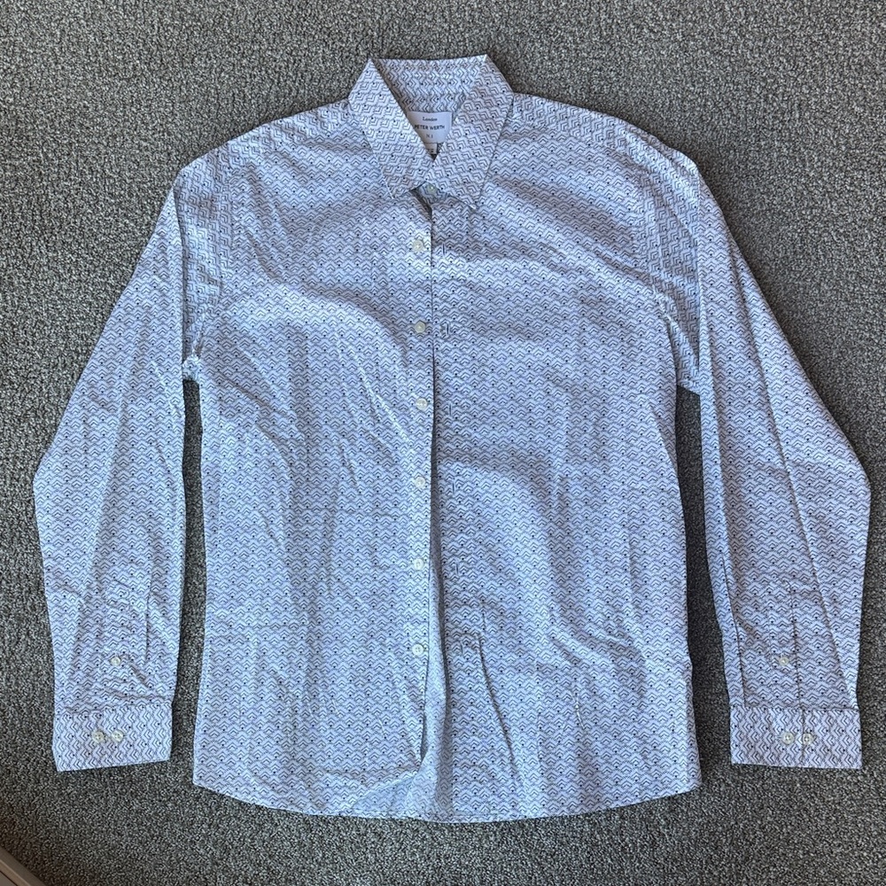 Elegant Geometric Patterned Dress Shirt